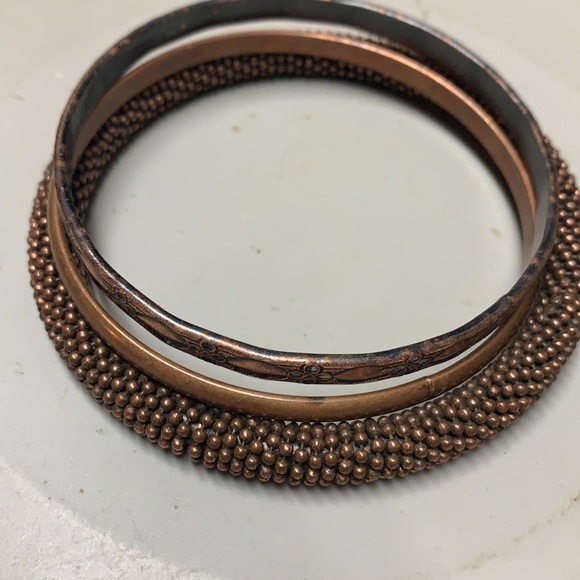3 vintage copper bangle bracelets - Picture 17 of 17